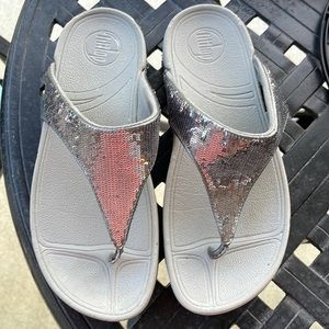FitFlop Silver Sandals EUR 39/ US 9